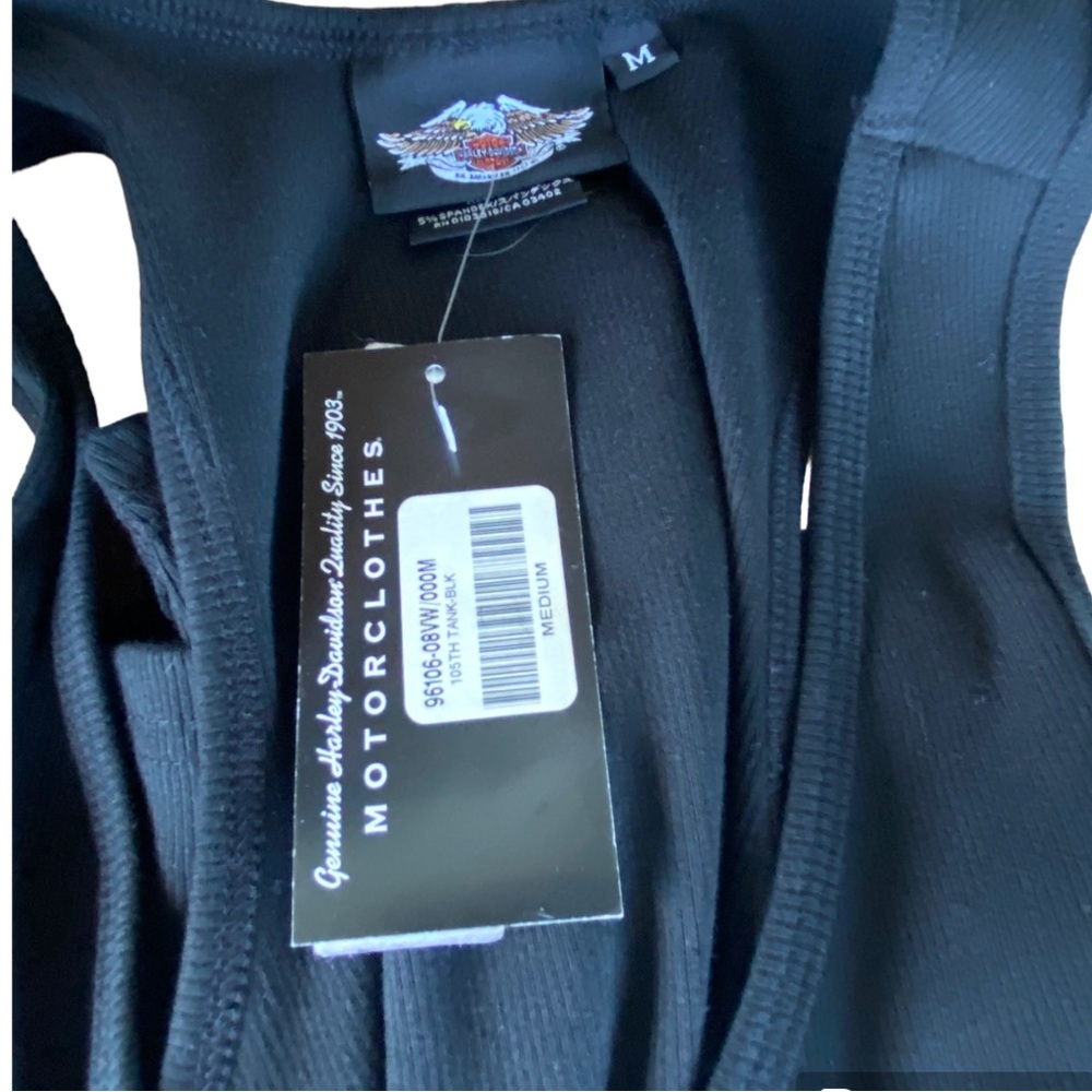 Harley Davidson 105th Anniversary NWT Black Tank Top  Size Medium - Picture 5 of 5